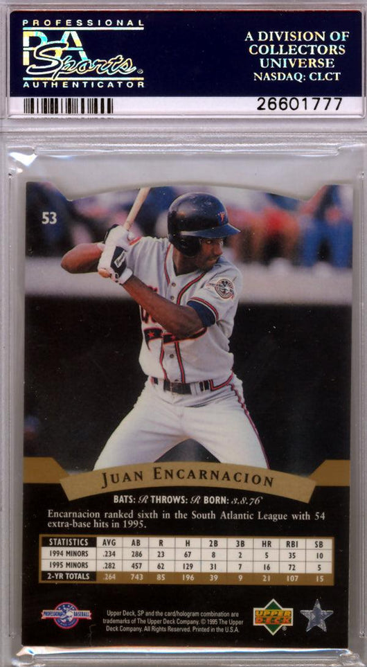 Juan Encarnacion Autographed 1995 Upper Deck SP Rookie Card #53 Detroit Tigers PSA/DNA #26601777