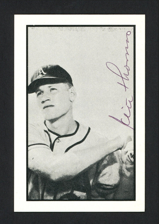 Keith "Kite" Thomas Autographed 1983 CCC 1953 Bowman Reprint Card #62 Philadelphia A's SKU #165632
