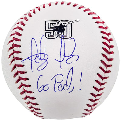 Fernando Tatis Jr. Autographed Official MLB 50th Anniversary Logo Baseball San Diego Padres "Go Pods!" JSA Stock #202018