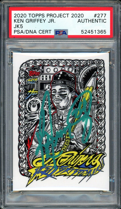 Ken Griffey Jr. Autographed Topps Project 2020 JK5 Card #277 Seattle Mariners "24" #1/1 PSA/DNA #52451365