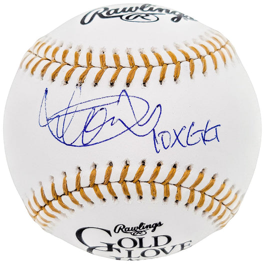 Ichiro Suzuki Autographed Official MLB Gold Glove Logo Baseball Seattle Mariners "10x GG" IS Holo Stock #202061