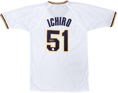 Orix Blue Wave Ichiro Suzuki Autographed White Jersey IS Holo Stock #202071