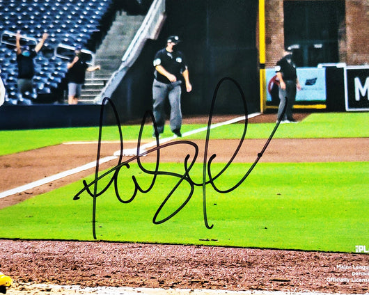 Fernando Tatis Jr. Autographed 16x20 Photo San Diego Padres Bat Flip Beckett BAS QR Stock #202105