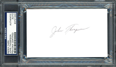 John Thompson Autographed 3x5 Index Card Georgetown University Coach PSA/DNA #83721240