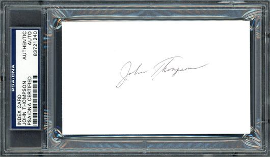 John Thompson Autographed 3x5 Index Card Georgetown University Coach PSA/DNA #83721240