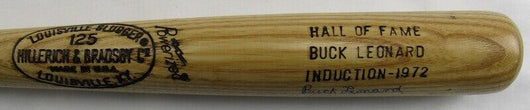 Buck Leonard Signed Louisville Slugger Baseball Bat JSA AC15696