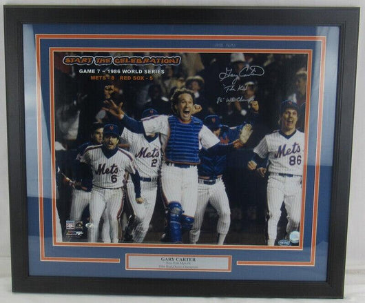 Gary Carter Signed Framed 16x20 Photo w/ 2 Insc PSA/DNA J55843
