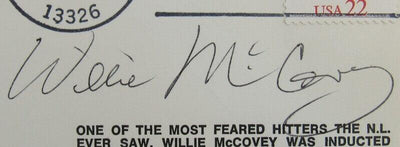 Willie McCovey Signed Induction Day Envelope JSA GG18845