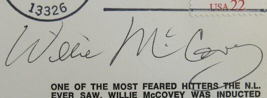 Willie McCovey Signed Induction Day Envelope JSA GG18845