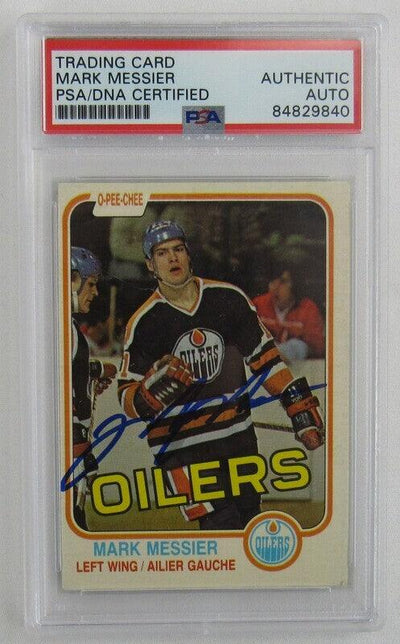 Mark Messier Signed Encapsulated O-Pee-Chee Card #118 PSA/DNA