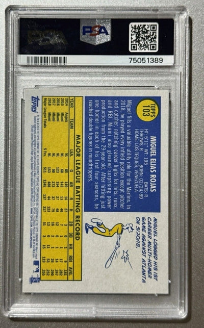 2019 Topps Transcendent VIP Party Miguel Rojas #103 Hrtg. One of One PSA 10