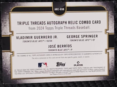 2024 Topps Triple Threads Vladimir Guerrero Jr. #ARC-GSB Wood Topps