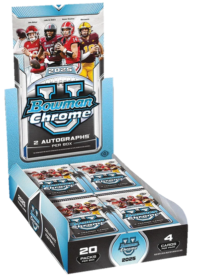 2025 Bowman Chrome University Football Hobby 12 Box Case