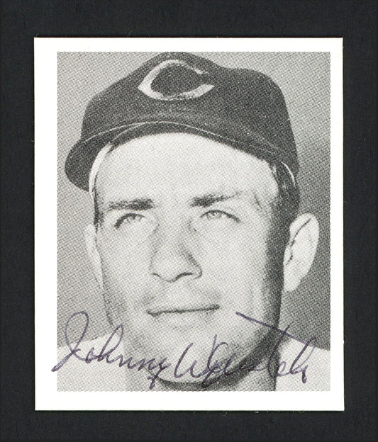 Johnny Wyrostek Autographed 1978 Bowman 1948 Bowman Reprint Card #44 Cincinnati Reds SKU #165733