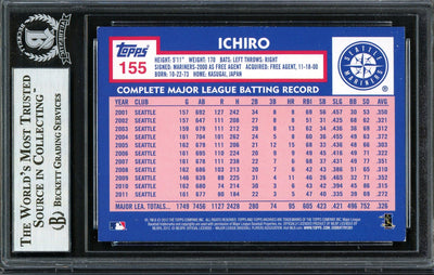 Ichiro Suzuki Autographed 2012 Topps Archives Card #155 Seattle Mariners Beckett BAS #12667959