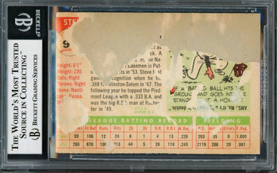 Steve Bilko Autographed 1955 Topps Card #93 Chicago Cubs Beckett BAS #14066528