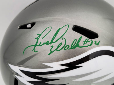 Herschel Walker Autographed Philadelphia Eagles Flash Silver Full Size Replica Speed Helmet Beckett BAS QR Stock #202155