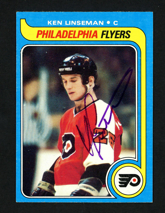 Ken Linseman Autographed 1979-80 Topps Rookie Card #241 Philadelphia Flyers SKU #154357