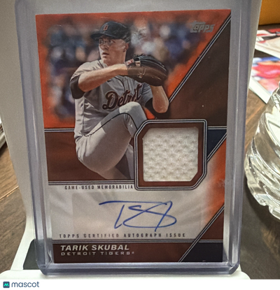 2026 Topps Series 1 Tarik Skubal #MLMA-TS Orange Parallel/Variety Memo