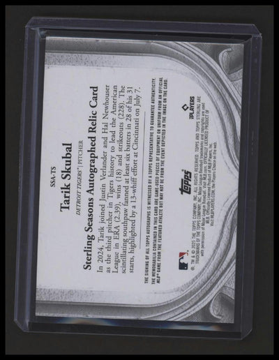 2025 Topps Sterling Tarik Skubal #SSA-TS Relic Auto Parallel/Variety AU Memo