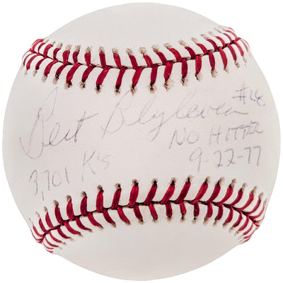 Bert Blyleven Autographed Official MLB Baseball Pittsburgh Pirates "No Hitter 9-22-77 3,701 K's" Beckett BAS #BE16683