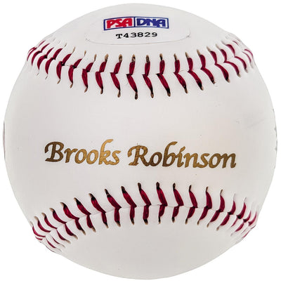 Brooks Robinson Autographed Official Statball Logo Baseball Baltimore Orioles PSA/DNA #T43829