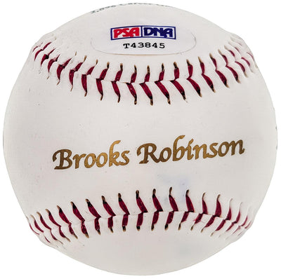 Brooks Robinson Autographed Official Statball Logo Baseball Baltimore Orioles PSA/DNA #T43845