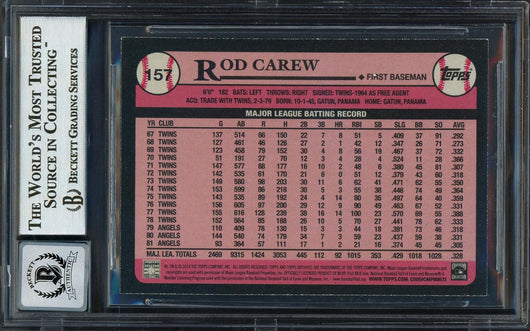 Rod Carew Autographed 2014 Topps Archives Card #157 California Angels Auto Grade Gem Mint 10 Beckett BAS #12751961