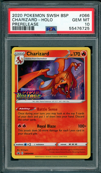 [PSA 10 - GEM MT] CHARIZARD #066 [PRERELEASE] - SWSH Promo (2020)