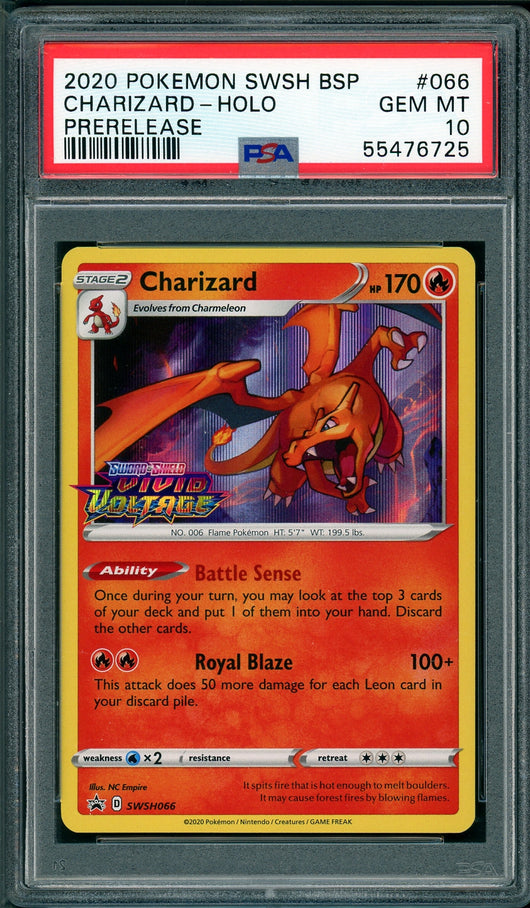[PSA 10 - GEM MT] CHARIZARD #066 [PRERELEASE] - SWSH Promo (2020)