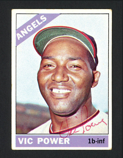 Vic Power Autographed 1966 Topps Card #192 Los Angeles Angels SKU #162143