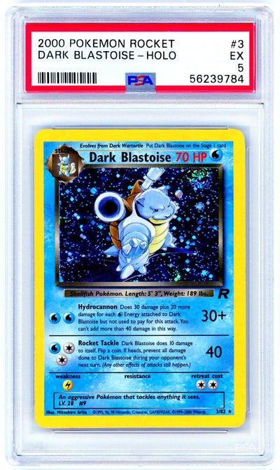 PSA (EX 5) Dark Blastoise-Holo #3 - Pokemon Rocket (56239784)