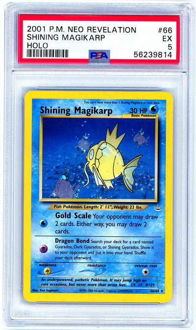 PSA (EX 5) Shining Magikarp #66 - Pokemon Neo Revelation (56239814)
