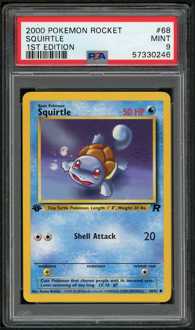 PSA (MINT 9) Squirtle (1st Edition) #68 - Pokemon Rocket (#57330246)