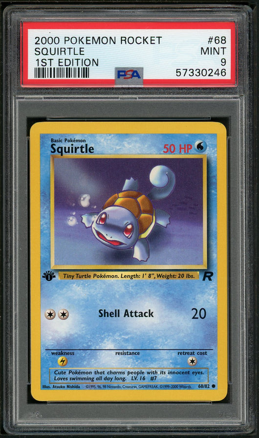 PSA (MINT 9) Squirtle (1st Edition) #68 - Pokemon Rocket (#57330246)