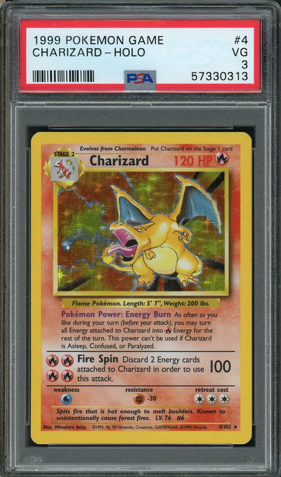 PSA (VG 3) Charizard-holo #4 - Pokemon Game (#57330313)