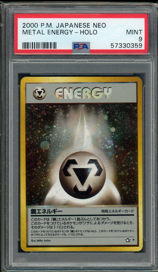 PSA (MINT 9) Metal Energy-holo (Japanese) - Pokemon Japanese Neo (#57330359)