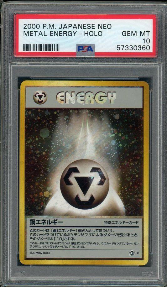 PSA (Gem MT 10) Metal Energy-holo (Japanese) - Pokemon Japanese Neo (#57330360)