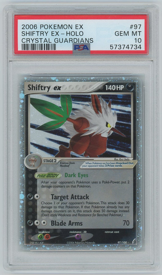 PSA (Gem MT 10) Shiftry Ex-holo #97 - Pokemon EX Crystal Guardians (#57374734)