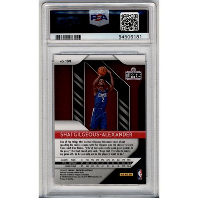 2018 Panini Prizm S. Gilgeous-Alexander #184 PSA 10