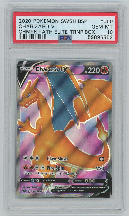 PSA (Gem MT 10) Charizard V #050 - Pokemon Swsh Black Star Promo (#59896852)