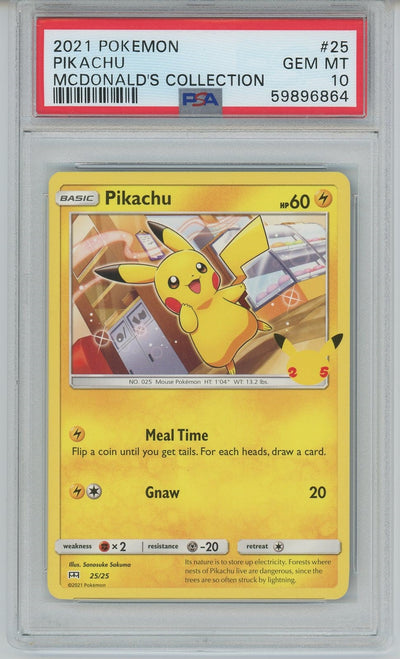 PSA (Gem MT 10) Pikachu #25 - Pokemon Mcdonald'S Collection (#59896864)