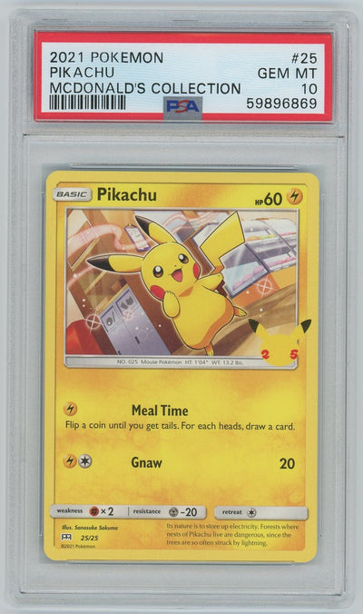 PSA (Gem MT 10) Pikachu #25 - Pokemon Mcdonald'S Collection (#59896869)
