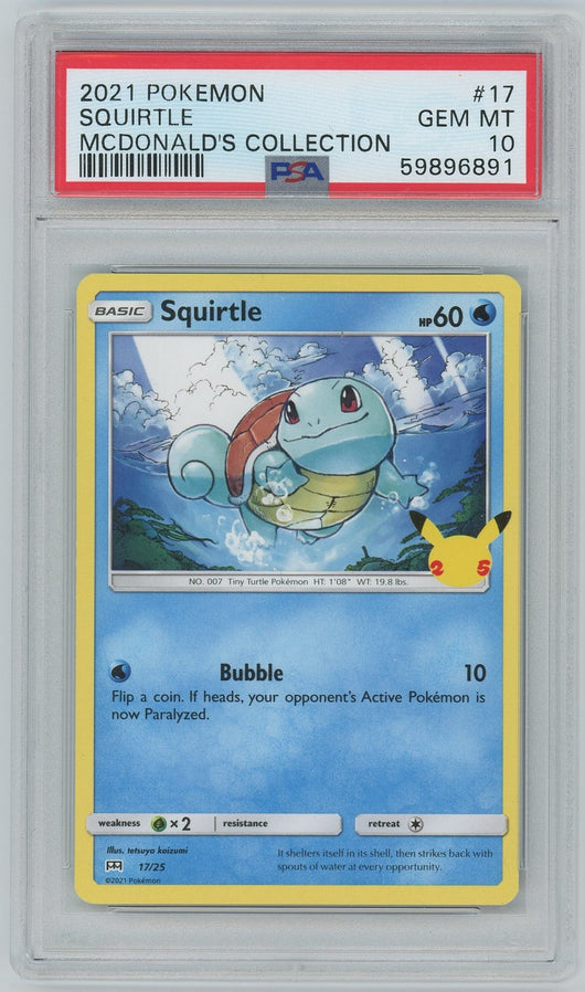 PSA (Gem MT 10) Squirtle #17 - Pokemon Mcdonald'S Collection (#59896891)