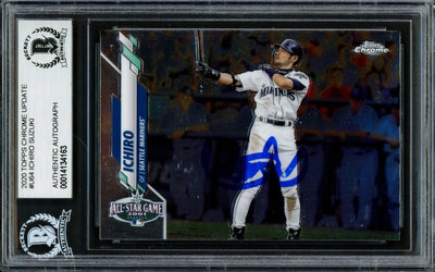 Ichiro Suzuki Autographed 2020 Topps Chrome Update Rookie Card #U-64 Seattle Mariners 2001 All Star Game Beckett BAS #14134163