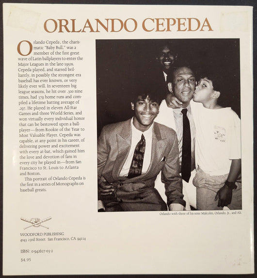 Orlando Cepeda Autographed 9x9.5 Book San Francisco Giants Beckett BAS #BE16982