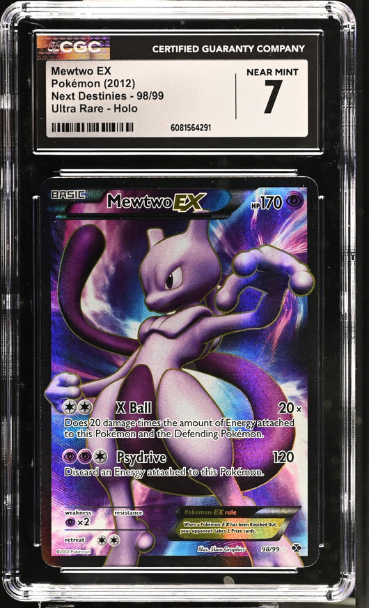 2012 Pokemon #98/99 Mewtwo EX Next Destinies CGC 7