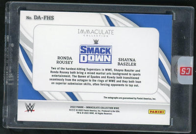 2022 immaculate ronda rousey shayna baszler dual auto /25
