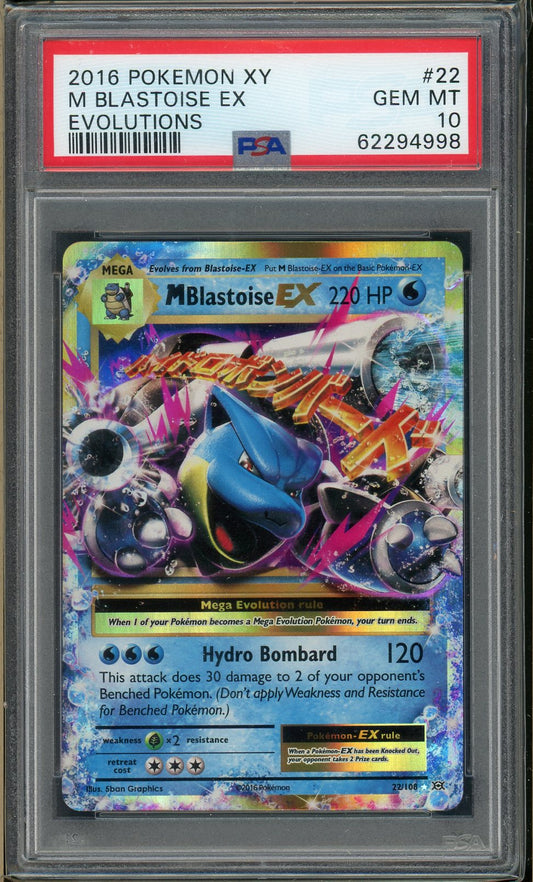 PSA (Gem MT 10) M Blastoise Ex #22 - Pokemon Xy Evolutions (#62294998)
