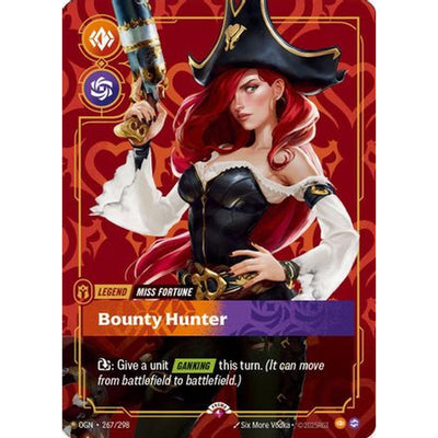 Miss Fortune - Bounty Hunter (Metal) (267/298) [Riftbound Organized Play Promotional Cards] Foil